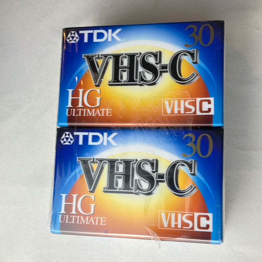 Lot of 4 TDK VHS-C HG Ultimate TC-30 Camcorder Videotape SEALED 4 Pack